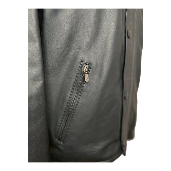 New Authentic Belstaff Black Leather Café Racer Hardmead Blouson Size L Jacket - Picture 7 of 13